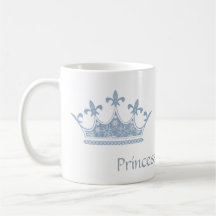 Blue Princess Crown Custom Mug