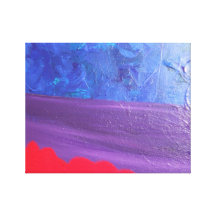 blue purple and red print gallery wrap canvas