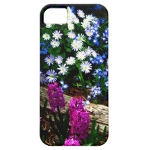 Blue Purple And White Floral Design Products