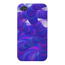 Blue  & Purple Bubble Mass IPhone 4 Case