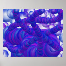 Blue & Purple Bubble Mass Poster