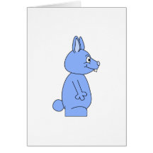 Blue Rabbit Greeting Card