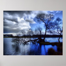 Blue Rain Print