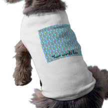 Blue rainbow pattern doggie shirt