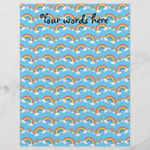 Blue rainbow pattern personalized flyer