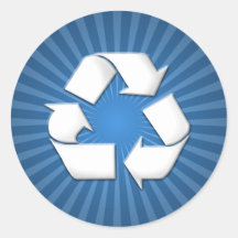Blue Recycle Stickers 001
