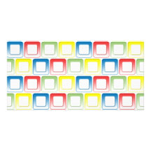 Blue Red Green Yellow frames pattern Customized Photo Card