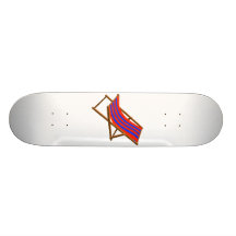 blue red striped wooden beach chair.png skateboard decks