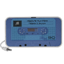 Blue Retro Mix-Tape Speaker