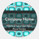 Blue Retro Stickers