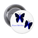Blue Ribbon butterflies Prevent Child Abuse button