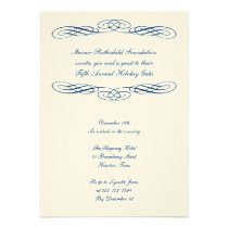Blue ribbon script corporate formal gala event invitations