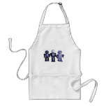 blue robots apron