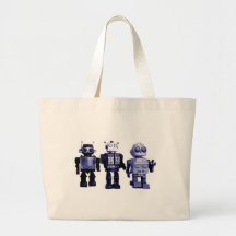 blue robots bag