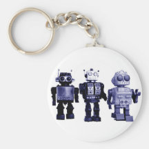 blue robots keychain