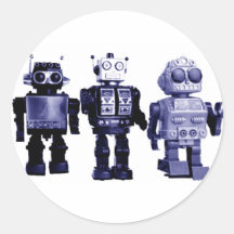 blue robots sticker