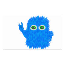 Blue Rock N Roll Monster Business Cards