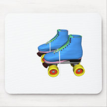 Blue Roller Skates Mouse Mat