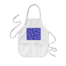 Blue roses apron