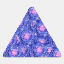 Blue roses triangle sticker
