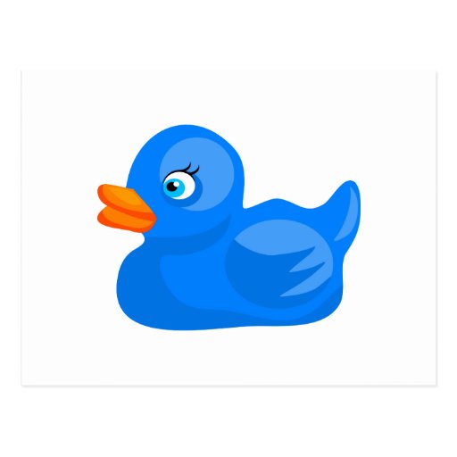 Blue Rubber Duck Postcard