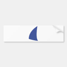 blue sail icon sailing bumper sticker