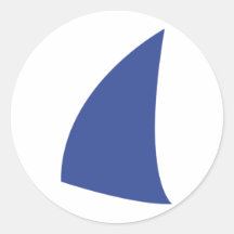blue sail icon sailing stickers