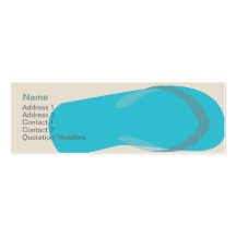 Blue Sandal - Skinny Business Card Template