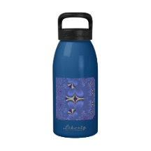 Blue Satin Deco Drinking Bottle