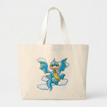 Blue Scorchio with his head in the clouds Tote Bag