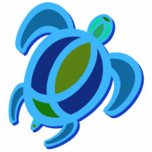 Blue Sea Turtle Ornament Cut Outs