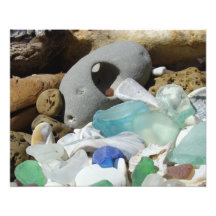 Blue Seaglass Photography art prints Beach Coast
