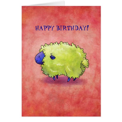 Blue Sheep Greeting Card(customisable)