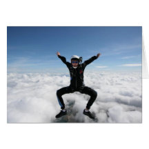 Blue skies forever greeting cards