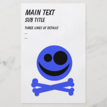 Blue Skull and Crossbones. Flyer