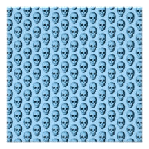 Blue Skull Pattern. Custom Announcements