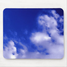 Blue Sky & Clouds Mouse Mat