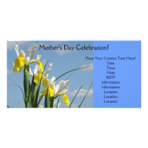 Blue Sky Invitations Mother's Day Celebration Card Photo Card Template
