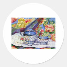Blue Sky Tea Round Sticker