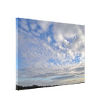 Blue sky with clouds in evening stretched canvas prints