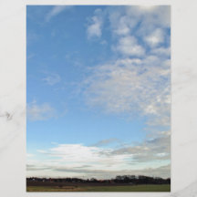 Blue Sky With Clouds Personalized Flyer