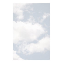 Blue Sky with Clouds Stationery