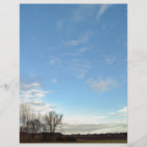 Blue Sky With Partial White Clouds Full Color Flyer