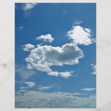 Blue sky with scattered clouds personalized flyer