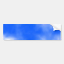 Blue sky with white clouds. bumper sticker