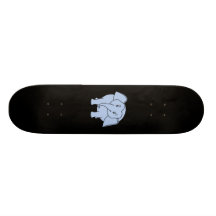 Blue Sleepy Elephant. Cartoon. Skate Board Deck