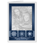 Blue Snowflake Holidays Card