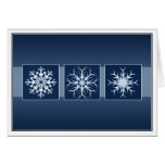 Blue Snowflake Holidays Greeting Cards
