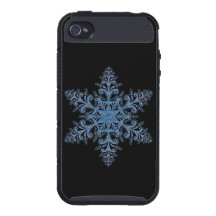 Blue Snowflake iPhone 4 Case