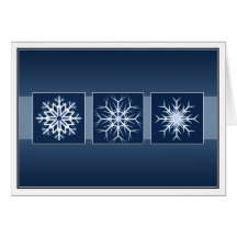 Blue Snowflake New Year's Card